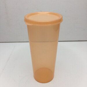 Vintage Tupperware Orange 16oz 470mL Cup With Lid Home Kitchen Meal Prep 5107A-4